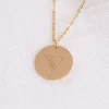 Christian Personalized Initial 'V' Pendant with Matthew 25:40 Engraving