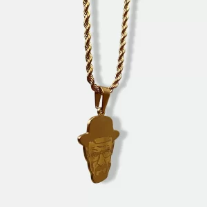 Breaking Bad Heisenberg Pendant | 18k Gold & Silver-Plated | "I Am The Danger" Engraved Gift