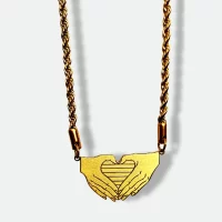 LGBTQ Heart Pendant | 18k Gold & Silver Plated | Custom Engraved Jewelry | Love is Love Gift