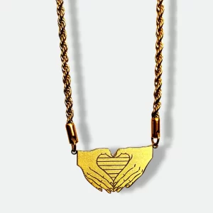 LGBTQ Heart Pendant | 18k Gold & Silver Plated | Custom Engraved Jewelry | Love is Love Gift