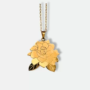 Personalized Hand Drawn Flower Pendant