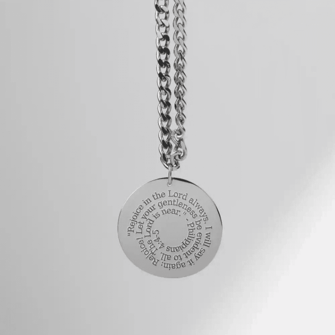 Christian Personalized Initial 'Q' Pendant with 1 Thessalonians 5:19-22 Engraving - Image 4