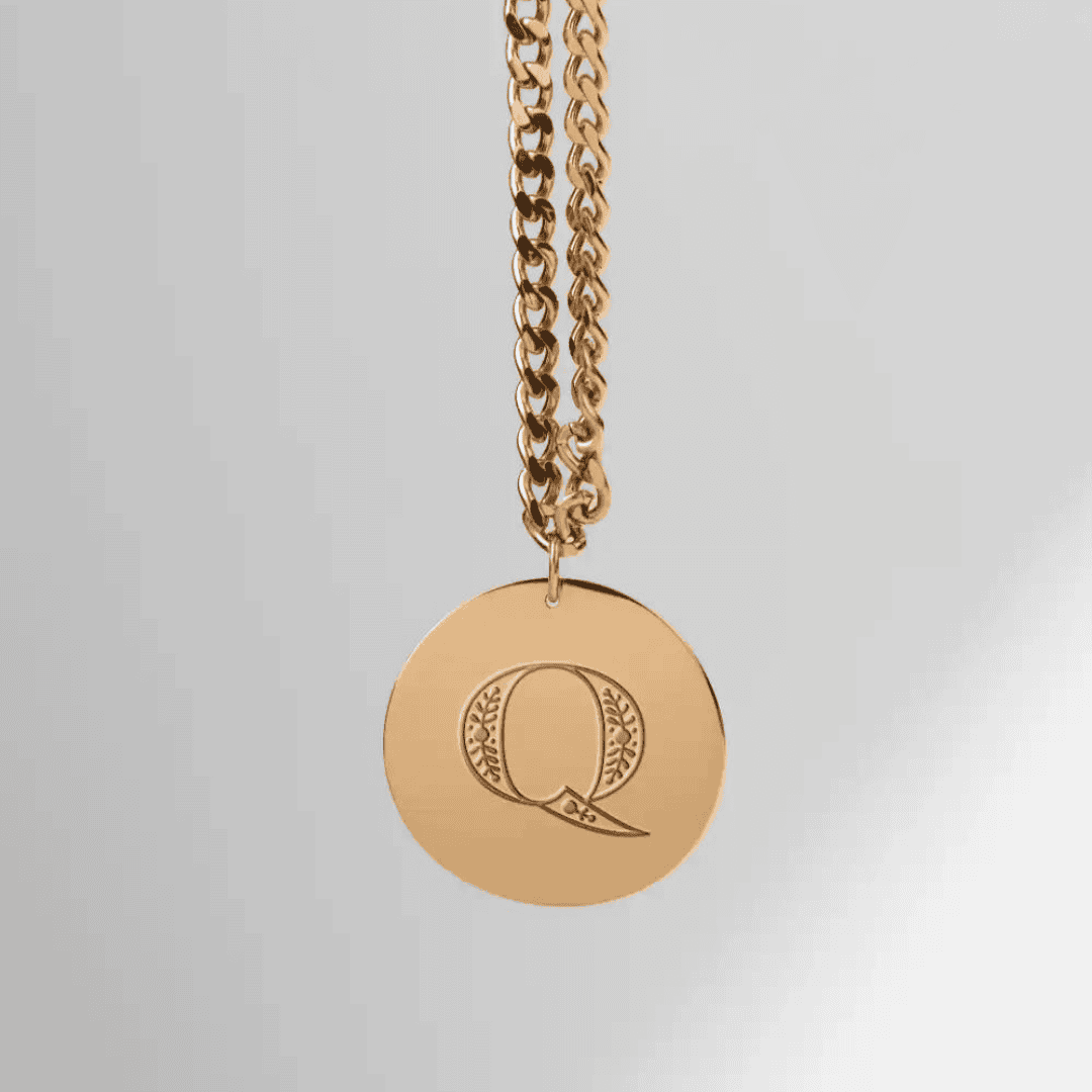 Christian Personalized Initial 'Q' Pendant with 1 Thessalonians 5:19-22 Engraving - Image 5