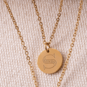 Christian Personalized Initial 'S' Pendant with Isaiah 41:10 Engraving