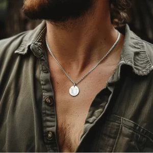 Christian Personalized Initial 'U' Pendant with Psalm 91:4-5 Engraving